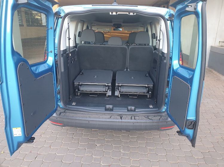 The barn-style rear doors reveal a versatile interior with various passenger and cargo permutations, with up 2,556 litres of loading space offered. Picture: DENIS DROPPA