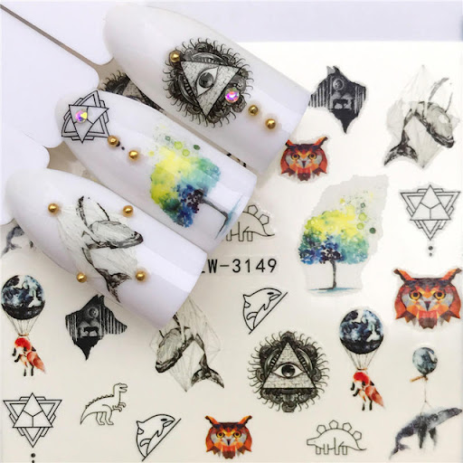 Title 22, Nail flower stickers Easy to apply nail art Cre...