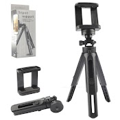 Giá Đỡ Điện Thoại, Đèn Livestream 3 Chân Tripod Support Xoay 360 Độ Chiều Cao 21Cm Đem Đi Mọi Nơi Khi Gấp Gọn Tiện Dụng