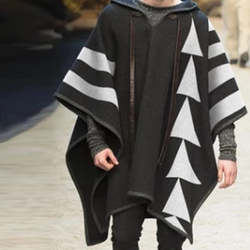 Title 2, Mens Casual Hooded Print Trendy Coat Jacket