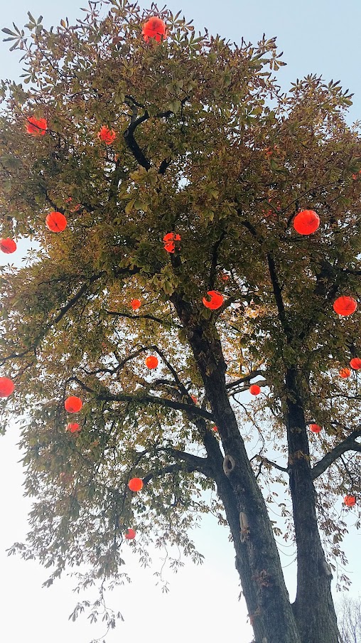 Visiting Tivoli Amusement park during Halloween decoration time, October 2018