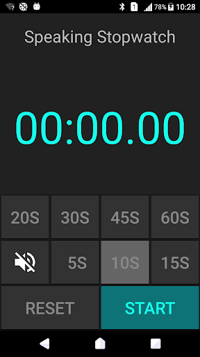 Screenshot Speaking Stopwatch
