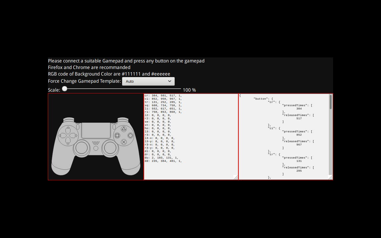 HTML5 Gamepad Detector Preview image 0