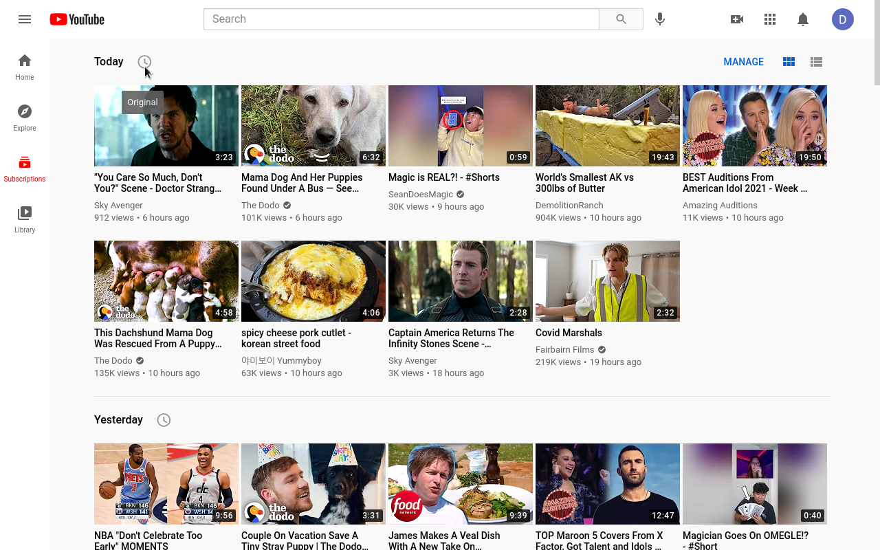 Duration Sort for YouTube Subscriptions Preview image 1