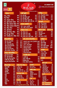 Balaji Restaurant menu 1