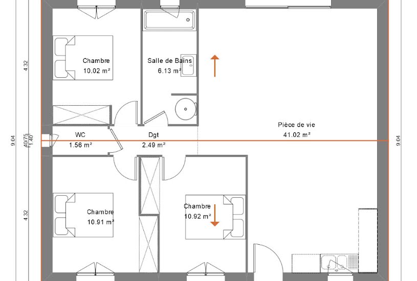  Vente Terrain + Maison - Terrain : 910m² - Maison : 83m² à Sillans-la Cascade (83690) 