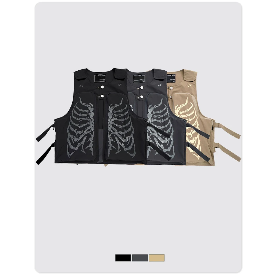 Onregelmatige Functionele Vest Mouwloze Jas Veelzijdig Inzetbaar, Comfortabel voor Sport en Dagelijks Gebruik, Uniek Design en Perfecte Pasvorm, Ideaal voor Elke Gelegenheid