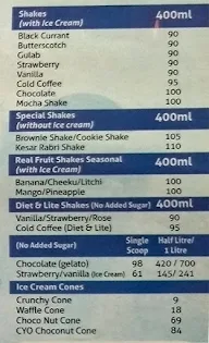 Giani's Ice Cream menu 1