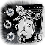 Cover Image of 下载 Skeleton Scooter Riding Launcher Theme 1.0.1 APK