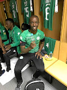 Mpho Maruping, now with Free State Stars, shows off his  own brand of bottled water.