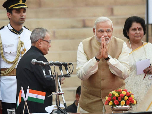 Hon. Narendra Modi after he was sworn in as India's 15th Prime Minister.