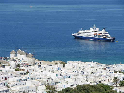 Explore the island of Mykonos during a SeaDream cruise.