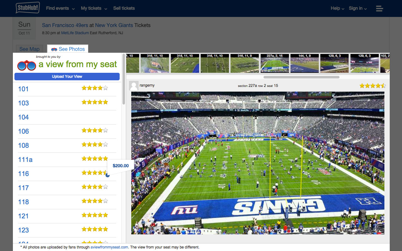 A View From My Seat on StubHub! Preview image 6