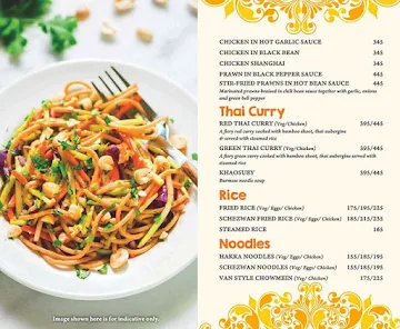 Masala Asia menu 