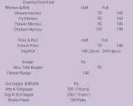 Evening Food Hub menu 1