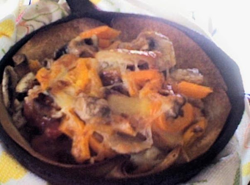 Remember I broil the mushroom, pepper & cheese separately. This method insures the delicious chewy-ness of each peppery bite.