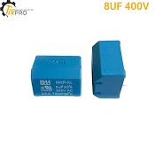 Tụ Bếp Từ 8Uf 275Vac 400Vdc Loại Nằm Màu Xanh Chính Hãng Bm