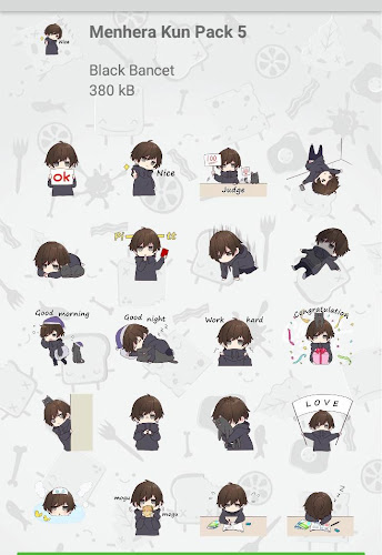 Download Menhera kun stickers WASticker android on PC