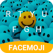 Blue Smiley Emoji Keyboard Theme for Instagram  Icon