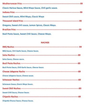 Yo Waffles N Fries menu 