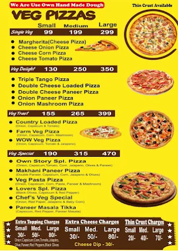 Own Story Pizza & Grill menu 