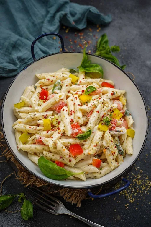 Red & Yellow Bell Pepper Alfredo Pasta