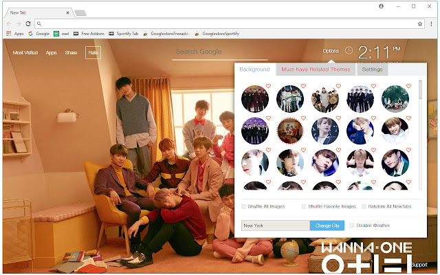 Kpop Wanna One Custom New Tab - freeaddon.com