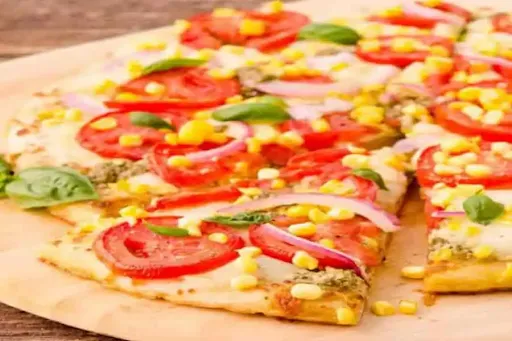 Tomato And Corn Pizza