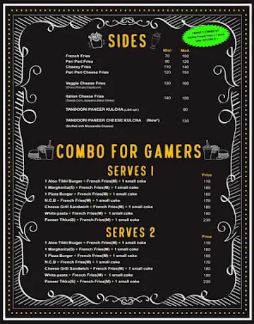 Lan Shack Gaming Cafe menu 