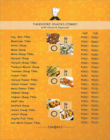 Punjabi Angithi menu 