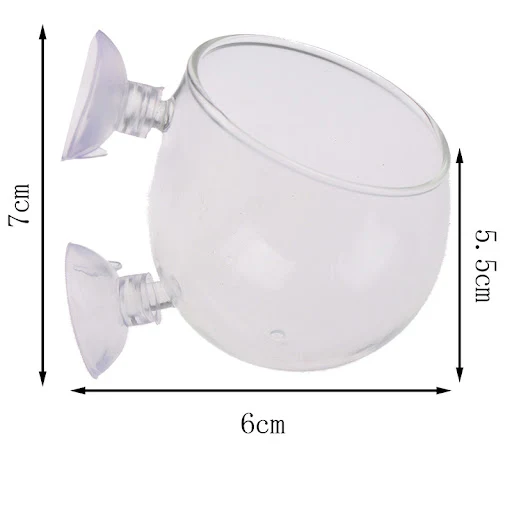 Aquarium Plant Pot Glass Cylinder Cup With Suckers For Cultivate Aquatic Plant Seeds Coral Moss Fish Tank Decoration Acc