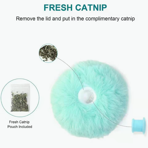 Kitten Touch Sounding Pet Product Squeak Toy Ball Cat Supplie Smart Cat Toys Interactive Ball Plush Electric Catnip Trai