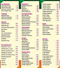 Bismi Biriyani menu 1