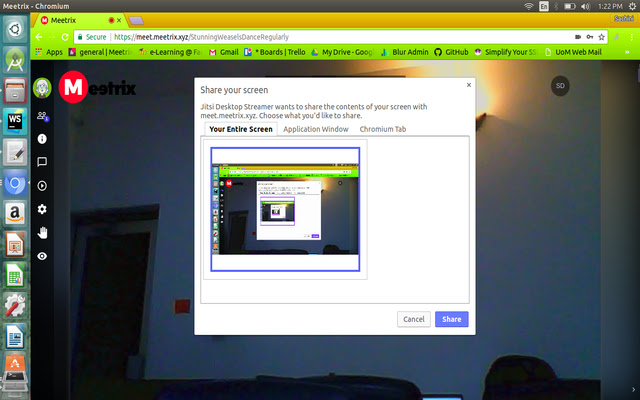 Meetrix Screen Share chrome extension