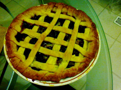 Fresh cherry Pie with lattice top