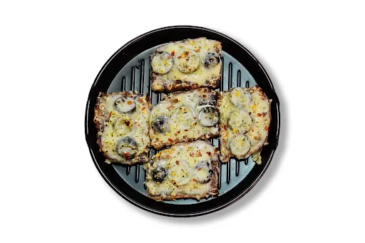 Jalapeno And Olives Cheese Garlic Bread [5 Pieces]