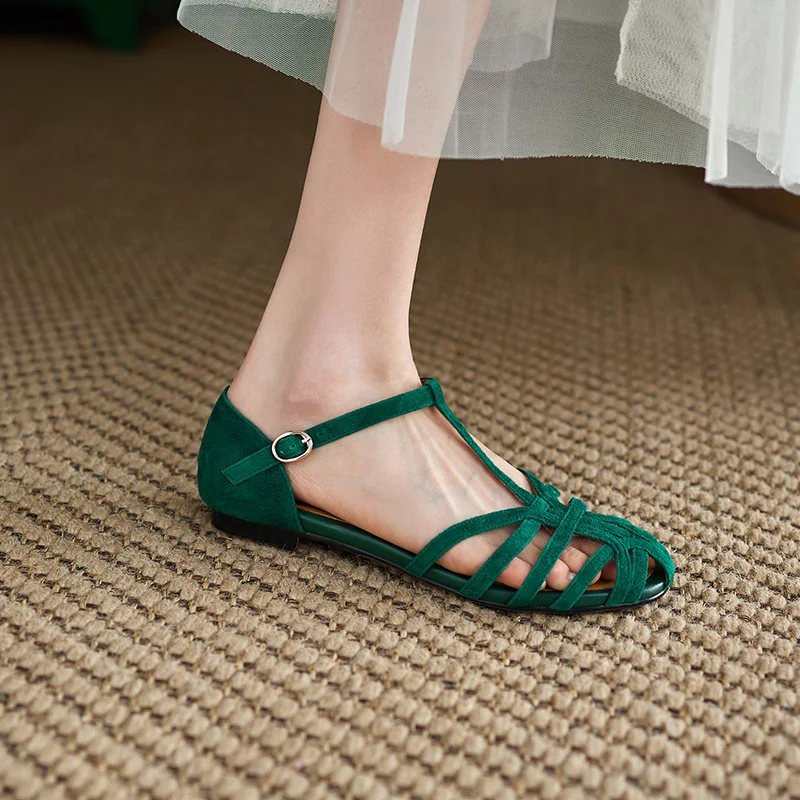 Title 3, Sandalias Tejidas Cerradas Estilo Artístico Ret...