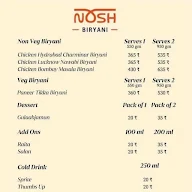 Nosh Biryani menu 1