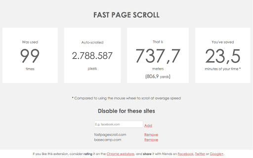 Fast Page Scroll