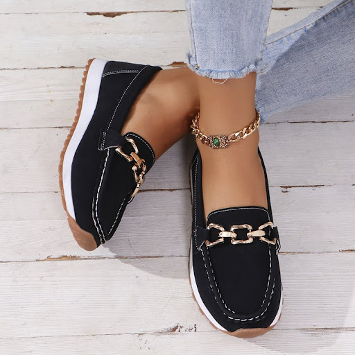 Title 21, Womens Fashion Round Toe Slip-on Platform Casu...