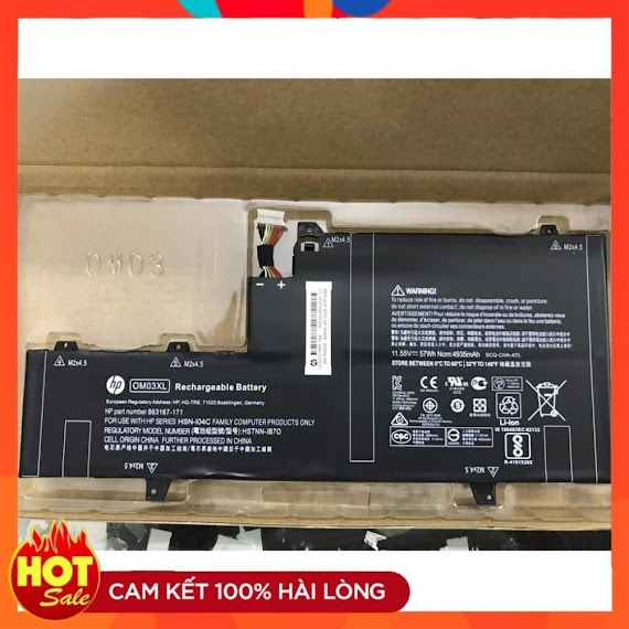 Hàng Zin Pin Zin (Battery) Hp Elitebook X360 1030 G2 Om03Xl Original