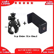 (Loại 1) Giá Đỡ Kẹp Điện Thoại Gắn Vào Tripod Hỗ Trợ Livestream, Live Quay Phim Nhiều Máy Cùng Lúc