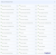 Chinese Point menu 2