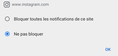 Bloquer une notification sous Chrome OS