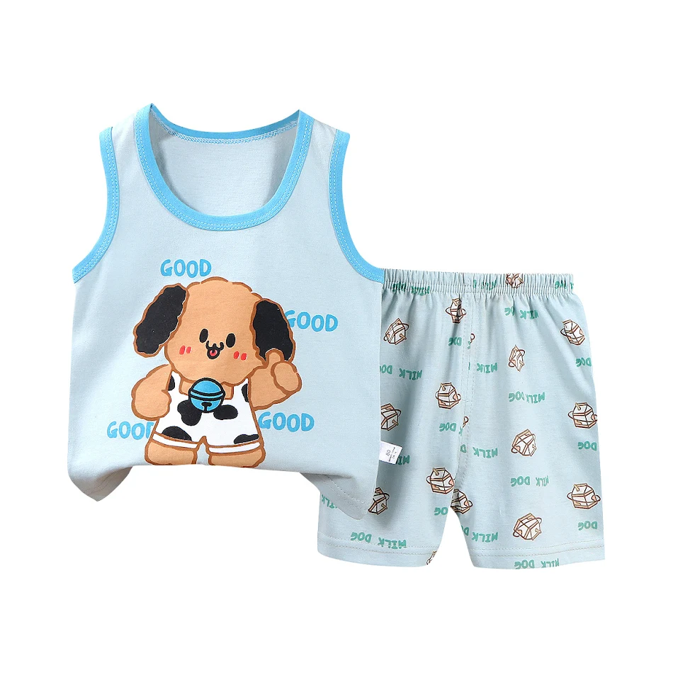 Ensemble Bébé Été en Coton avec Gilet Léger et Confortable Parfait pour la Saison Estivale Respirant et Doux pour la Peau des Enfants