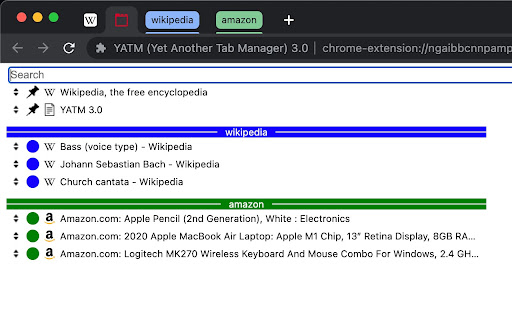 YATM (Yet Another Tab Manager) 3.0