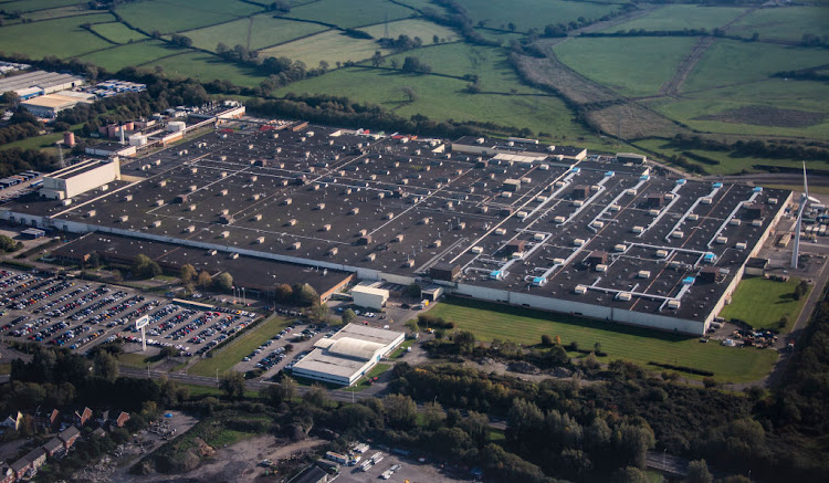 An aerial photograph of the Ford Plant in Wales on October 24 2018. This Jaguar Land Rover engine factory was built in 1977; it is located between Swansea and Cardiff close to the Southern Welsh coastline.