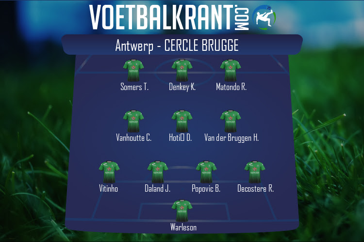 Opstelling Cercle Brugge | Antwerp - Cercle Brugge (09/04/2022)