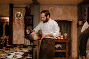 Chef Lapo working in the kitchen.