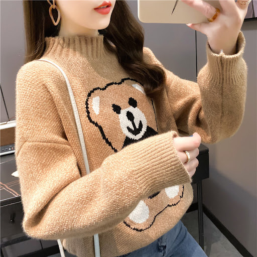 Title 12, Artificial Mink Fur Bear Sweater For Women Autu...